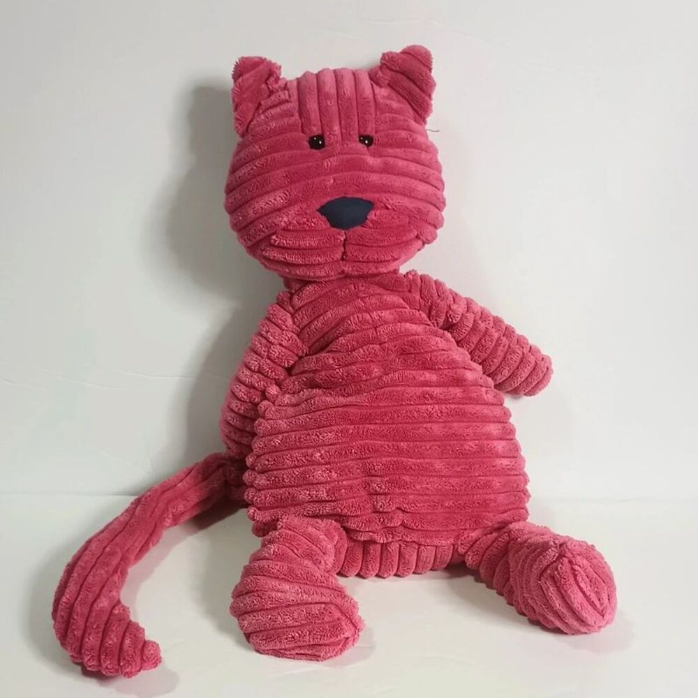 Jellycat Pink Cordy Roy Cat 16" Plush Stuffed Animal Toy Corduroy Mauve